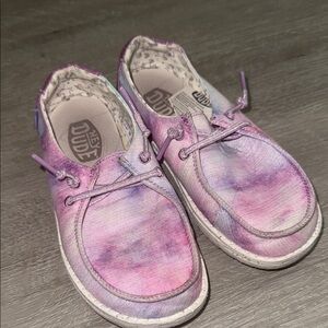 Hey Dude Kids' Pastel Tie-Dye Sneakers